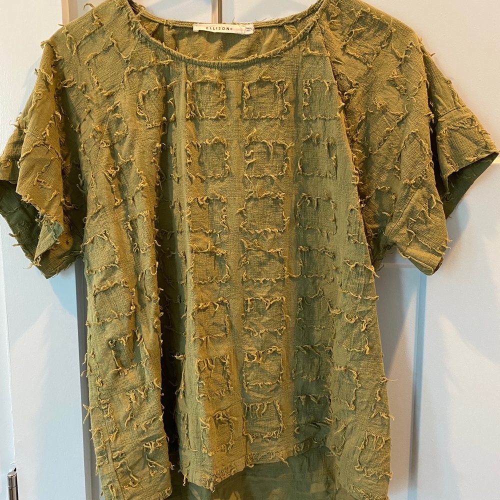 Green fringed shirt